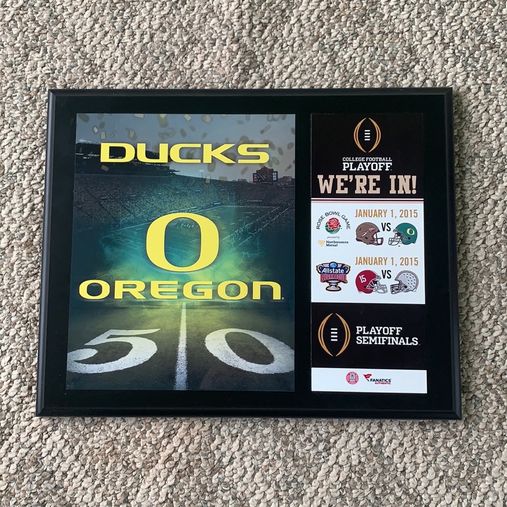 Oregon Ducks Football Plaque